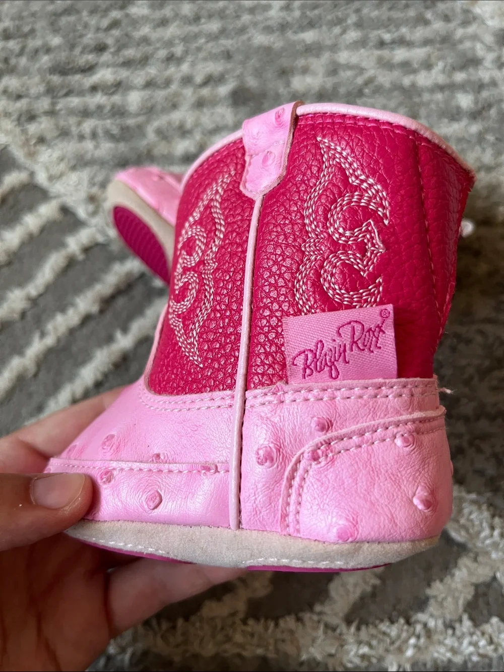 Blazin Roxx Pink Infant Girl Cowboy Boots Like New